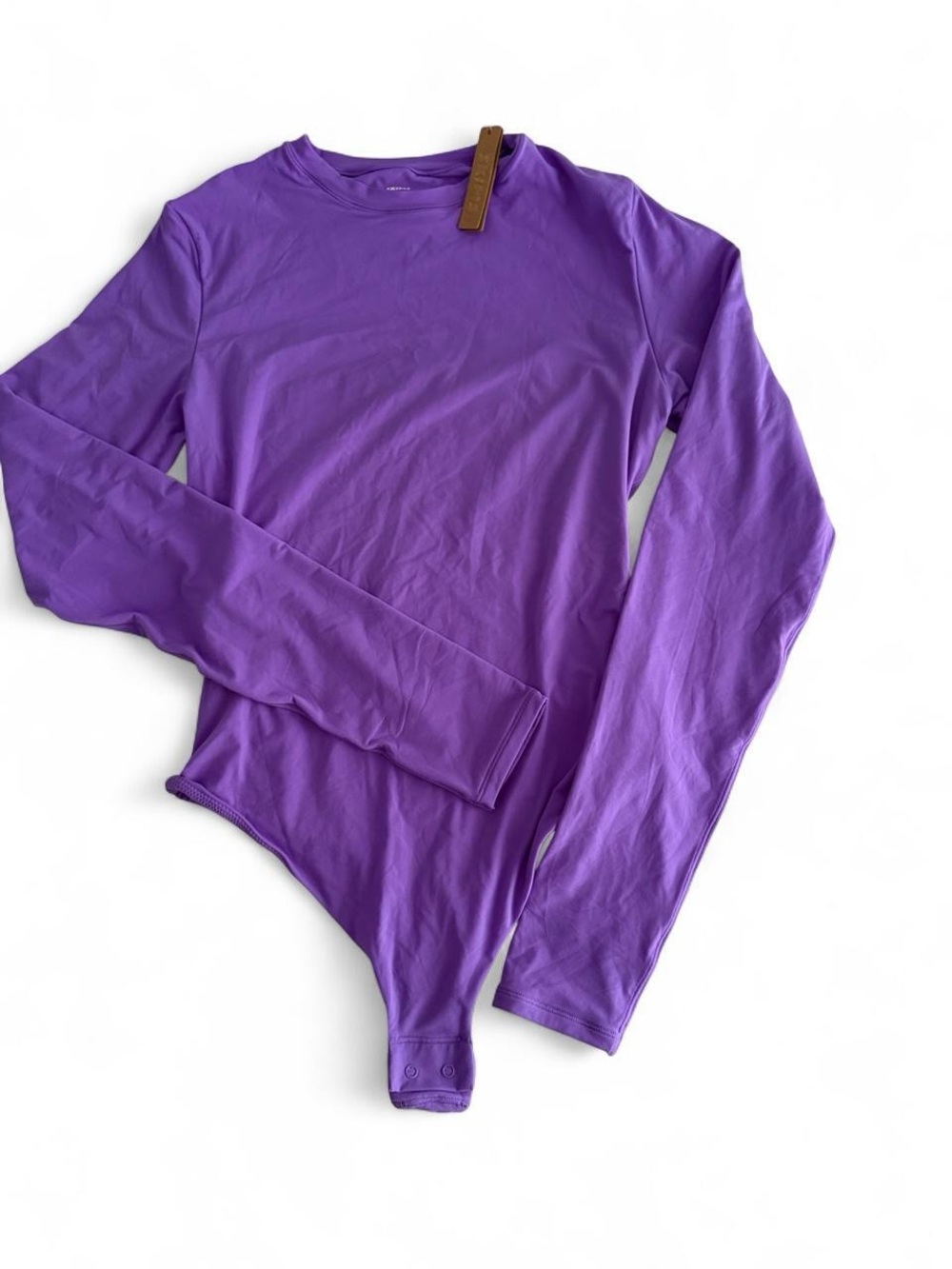 Skims Fits Everybody Purple Long Sleeve Bodysuit